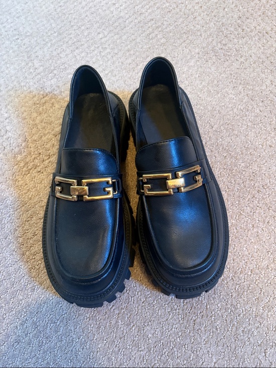 Shoes - Black Leather Men’s Bit Loafers with Gold Hardware